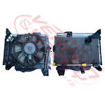 AIRCON CONDENSER - WITH COMPLETE FAN - HINO JO7E