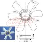 FAN BLADE - 6 BLADE - 520mm - HINO H06C