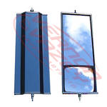 MIRROR - STAINLESS - 410mm x 160mm OVERALL - SPLIT - UNIVERSAL